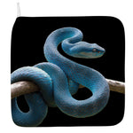 Blue Viper Snake Print Hand Towel