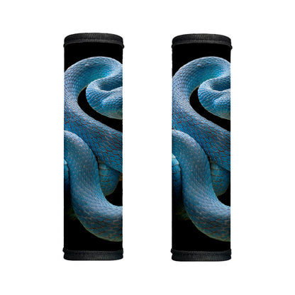 Blue Viper Snake Print Handle Covers