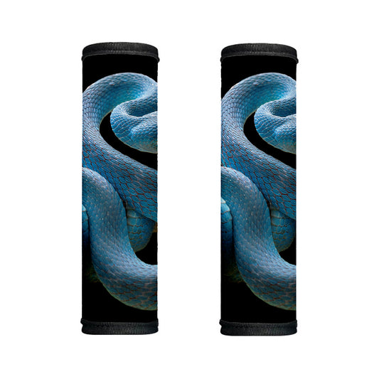 Blue Viper Snake Print Handle Covers