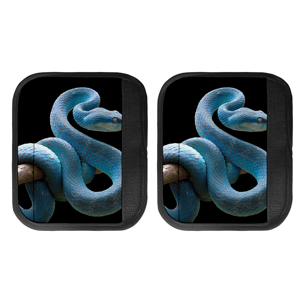 Blue Viper Snake Print Handle Covers
