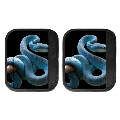 Blue Viper Snake Print Handle Covers