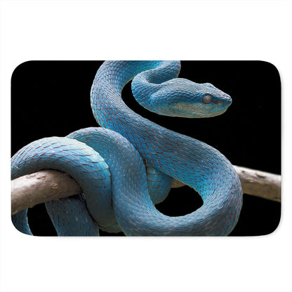 Blue Viper Snake Print Indoor Door Mat