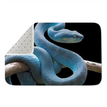 Blue Viper Snake Print Indoor Door Mat