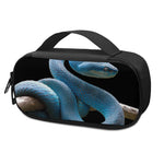 Blue Viper Snake Print Insulin Cooler Travel Case