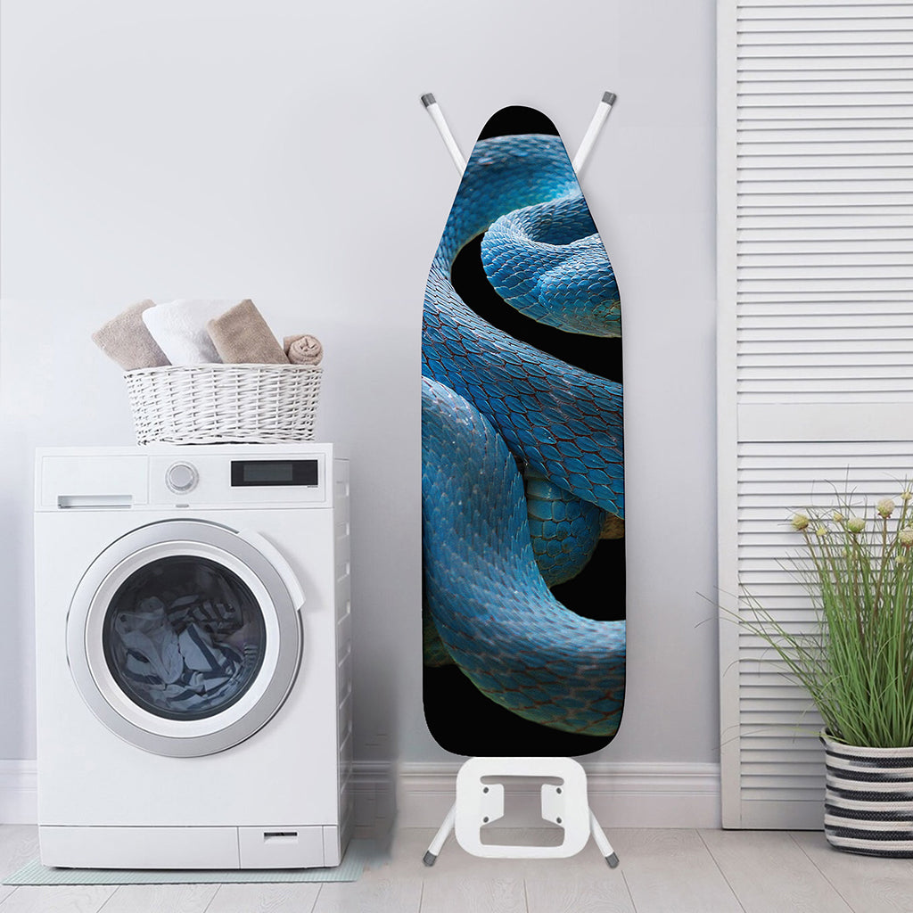 Blue Viper Snake Print Ironing Board Cover