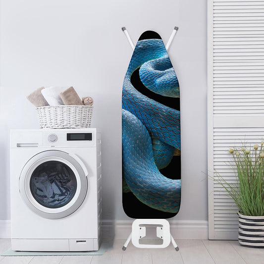 Blue Viper Snake Print Ironing Board Cover
