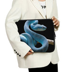 Blue Viper Snake Print Laptop Sleeve