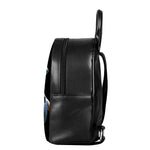 Blue Viper Snake Print Leather Backpack