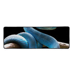 Blue Viper Snake Print Long Kitchen Mat