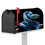 Blue Viper Snake Print Mailbox Cover