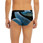 Blue Viper Snake Print Men's Briefs