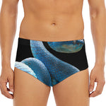 Blue Viper Snake Print Men's Triangle Swim Briefs
