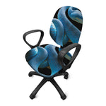 Blue Viper Snake Print Office Chair Cover