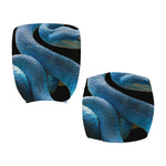 Blue Viper Snake Print Office Chair Cover