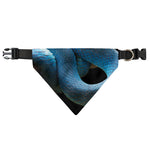 Blue Viper Snake Print Over The Collar Dog Bandana