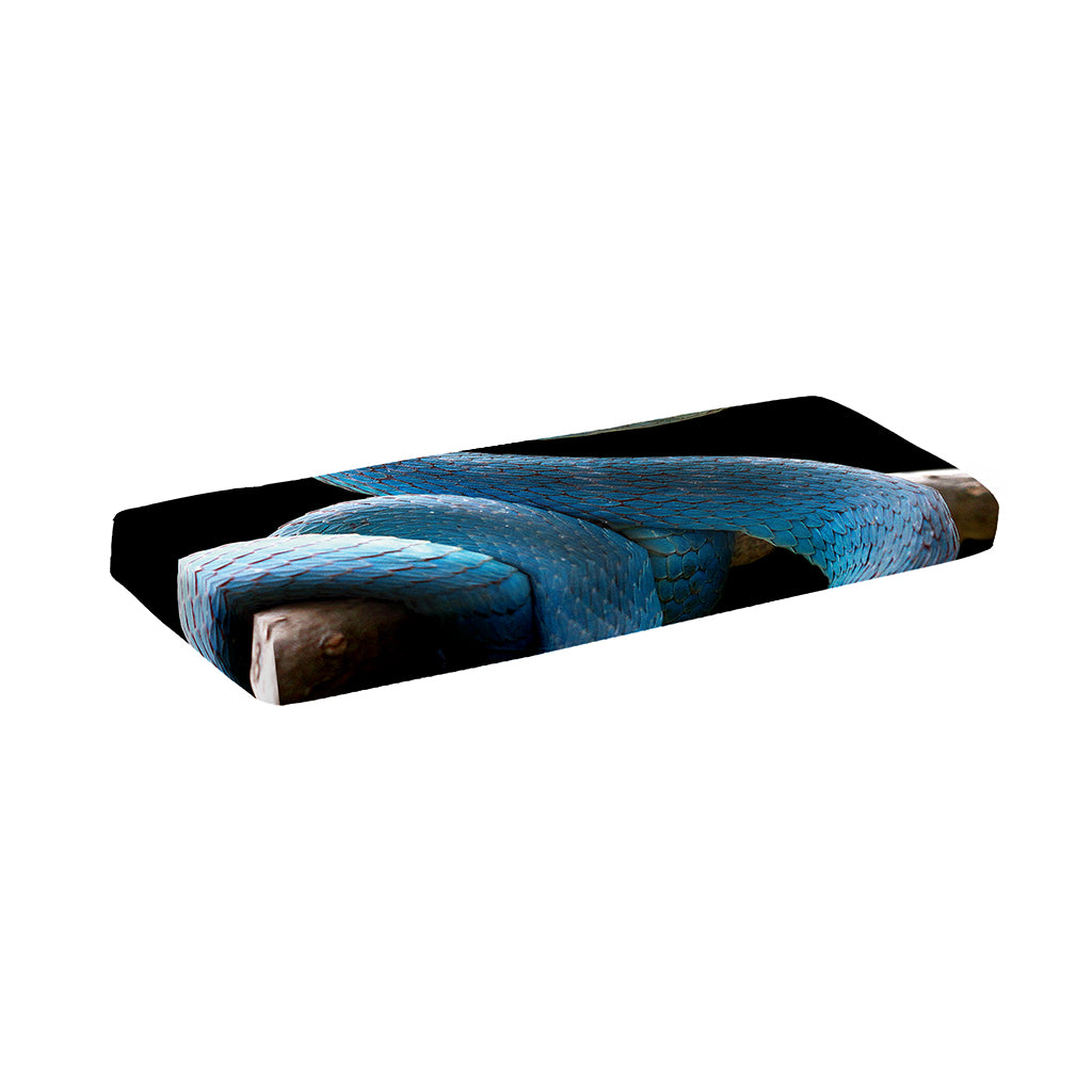 Blue Viper Snake Print Piano Keyboard Cover