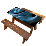 Blue Viper Snake Print Picnic Table Cover