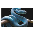 Blue Viper Snake Print Polyester Doormat