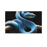 Blue Viper Snake Print Polyester Flag