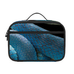 Blue Viper Snake Print Portable Lunch Bag