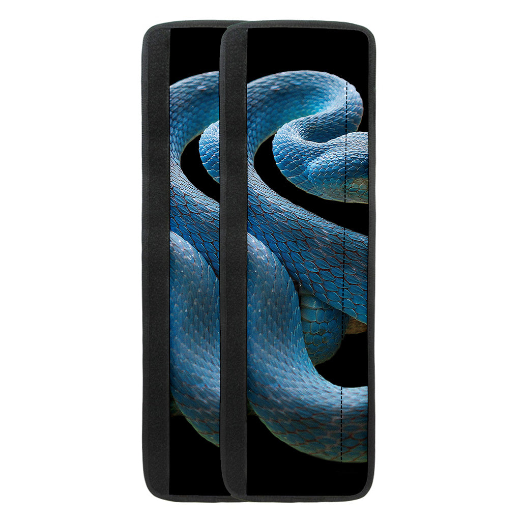 Blue Viper Snake Print Refrigerator Handle Covers