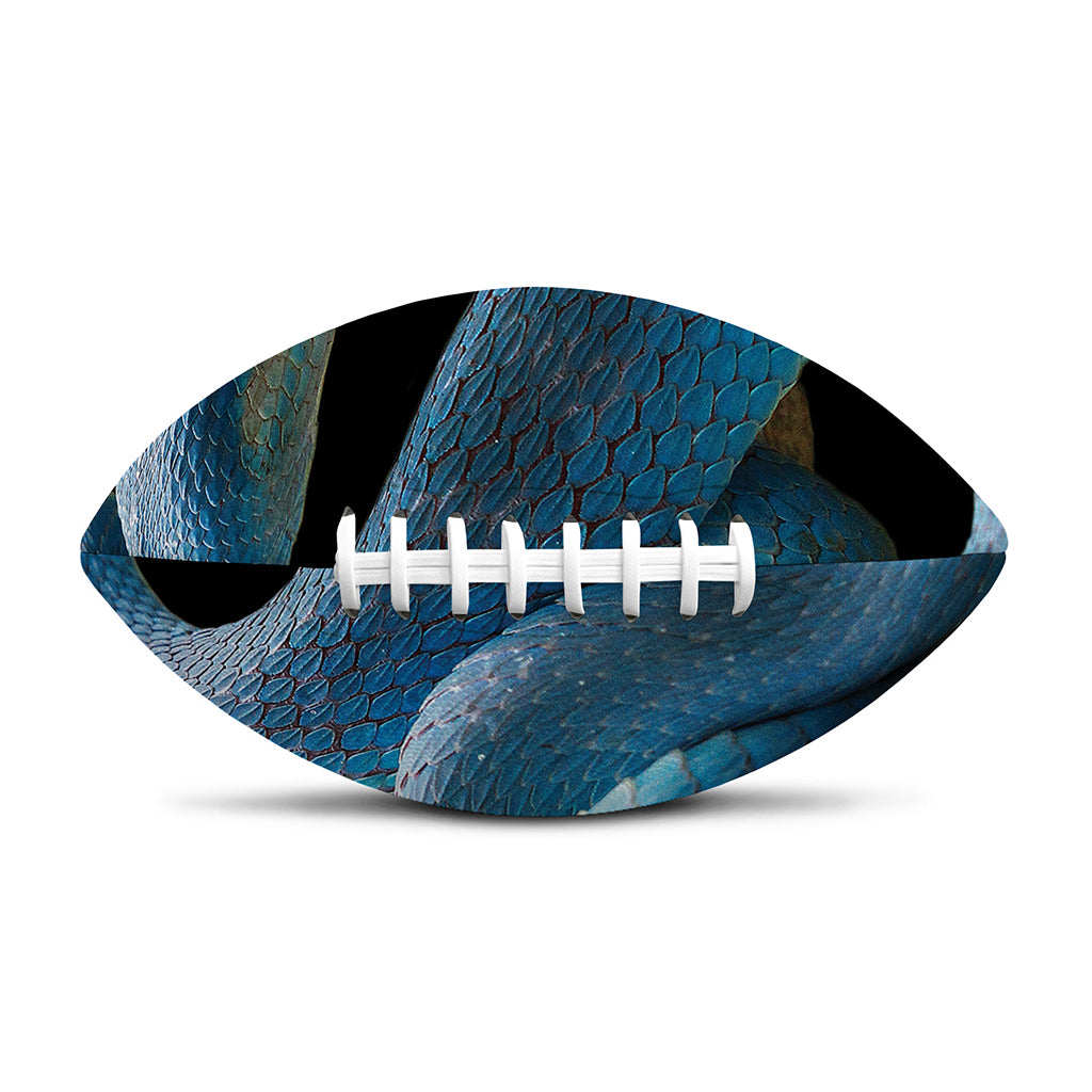 Blue Viper Snake Print Rugby Ball
