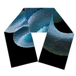 Blue Viper Snake Print Scarf