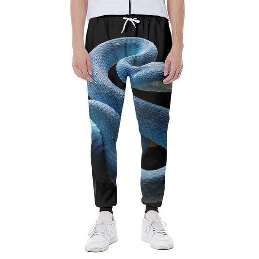 Blue Viper Snake Print Scuba Joggers