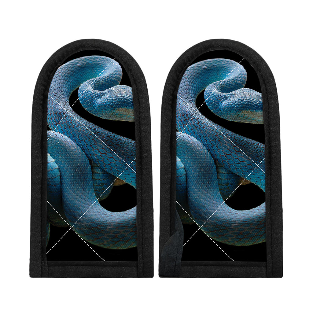 Blue Viper Snake Print Skillet Handle Cover