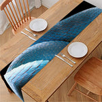 Blue Viper Snake Print Table Runner