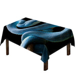Blue Viper Snake Print Tablecloth
