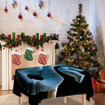 Blue Viper Snake Print Tablecloth