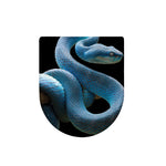 Blue Viper Snake Print Toilet Lid Cover