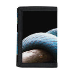 Blue Viper Snake Print Trifold Wallet