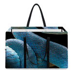 Blue Viper Snake Print Utility Tote Bag