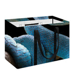 Blue Viper Snake Print Utility Tote Bag