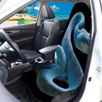 Blue Viper Snake Print Waterproof Car Seat Cover