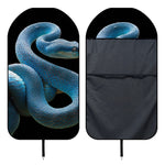 Blue Viper Snake Print Waterproof Car Seat Cover