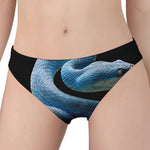 Blue Viper Snake Print Women's Panties