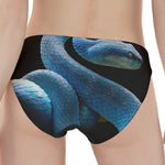 Blue Viper Snake Print Women's Panties