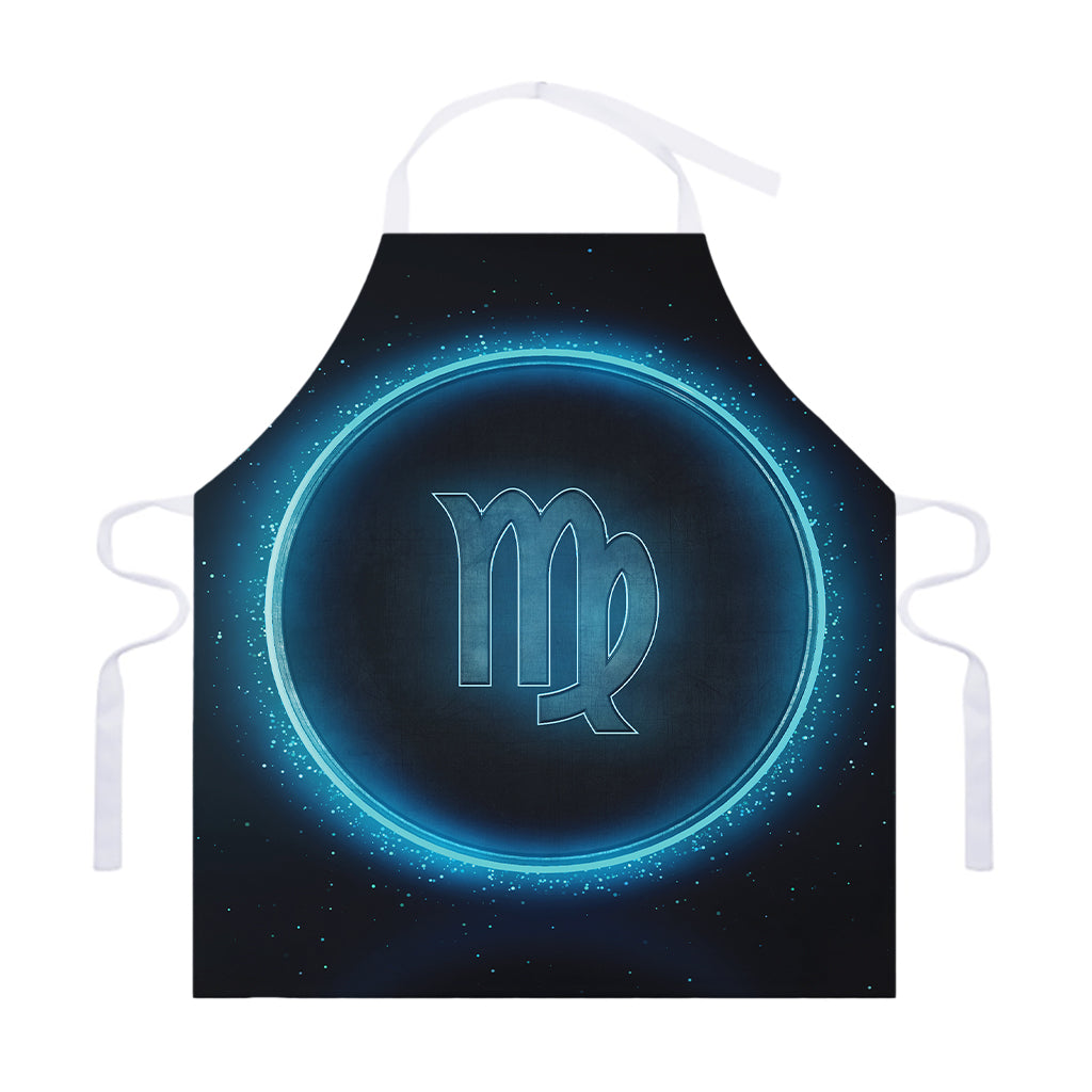 Blue Virgo Zodiac Sign Print Adjustable Apron