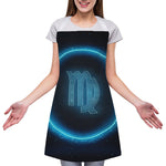 Blue Virgo Zodiac Sign Print Adjustable Apron