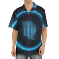 Blue Virgo Zodiac Sign Print Aloha Shirt