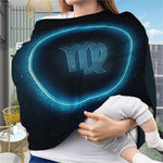 Blue Virgo Zodiac Sign Print Baby Seat Cover