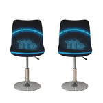 Blue Virgo Zodiac Sign Print Bar Stool Covers