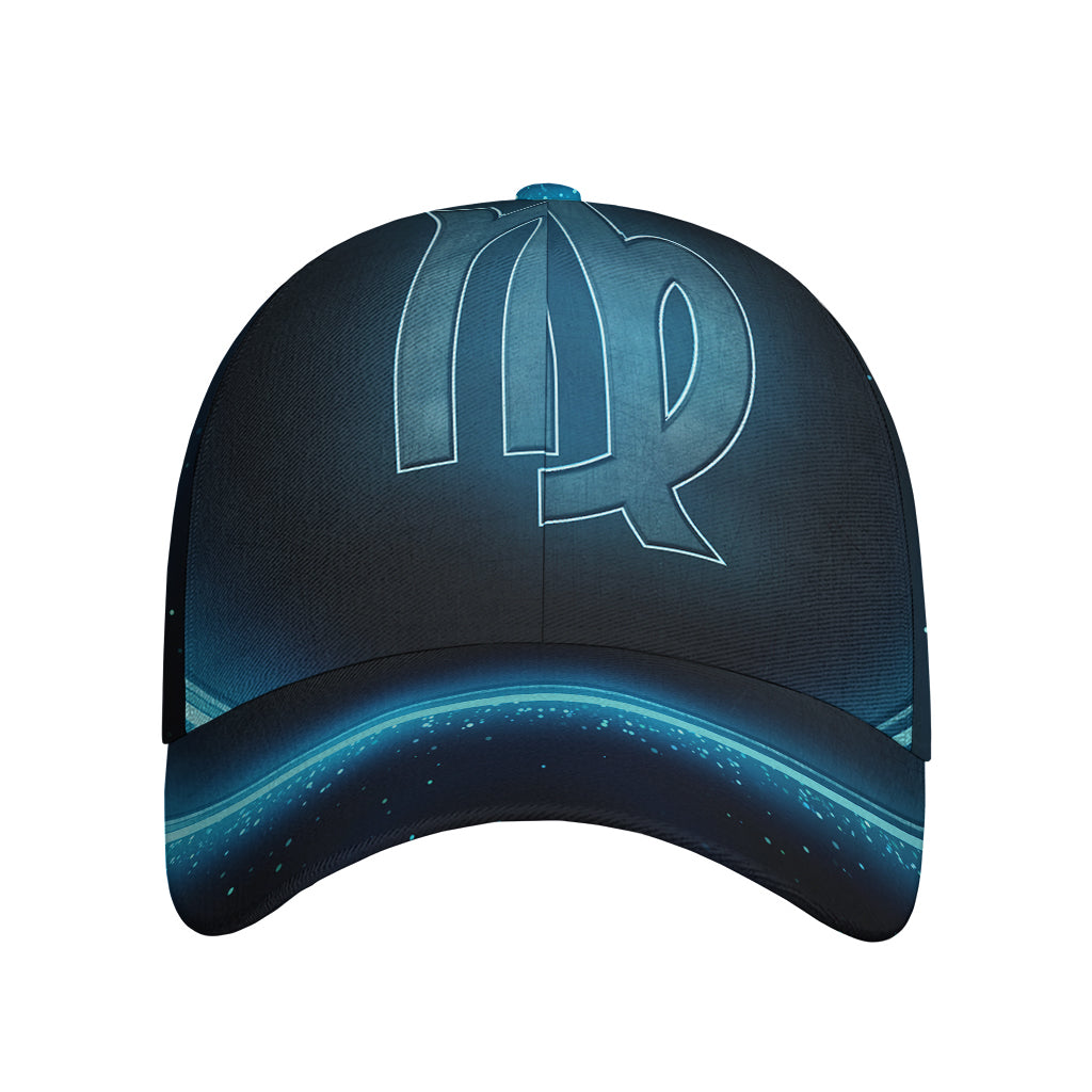 Blue Virgo Zodiac Sign Print Baseball Cap