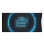 Blue Virgo Zodiac Sign Print Beach Towel