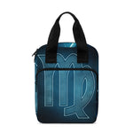 Blue Virgo Zodiac Sign Print Bible Tote Bag
