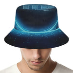 Blue Virgo Zodiac Sign Print Bucket Hat