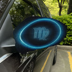 Blue Virgo Zodiac Sign Print Car Side Mirror Covers